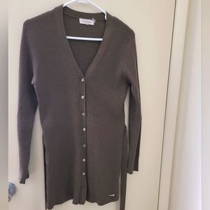 Calvin Klein S brown, cardigan